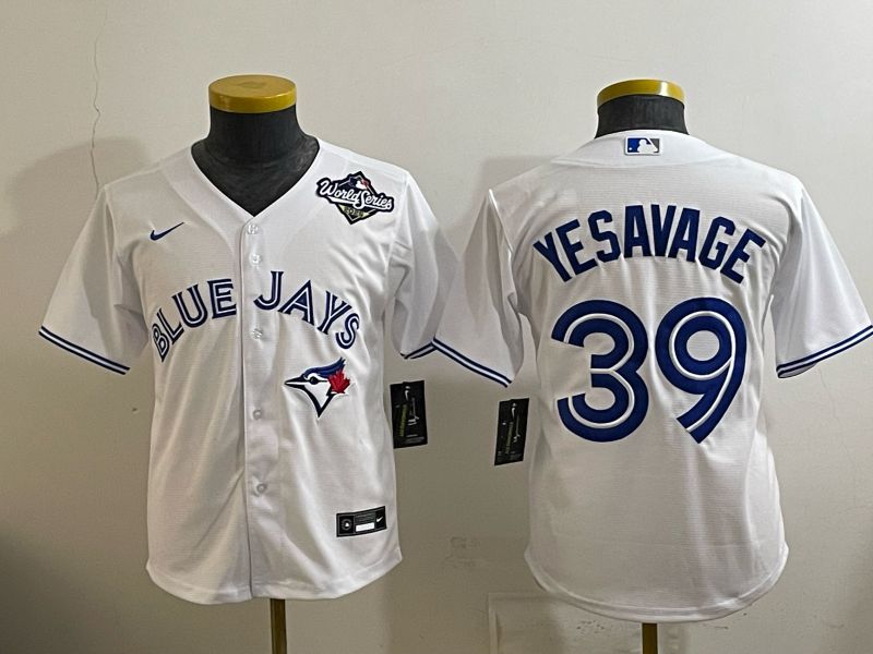 Youth 2025 Toronto Blue Jays #39 Yesavage white Game Nike MLB Jersey style 003->youth mlb jersey->Youth Jersey